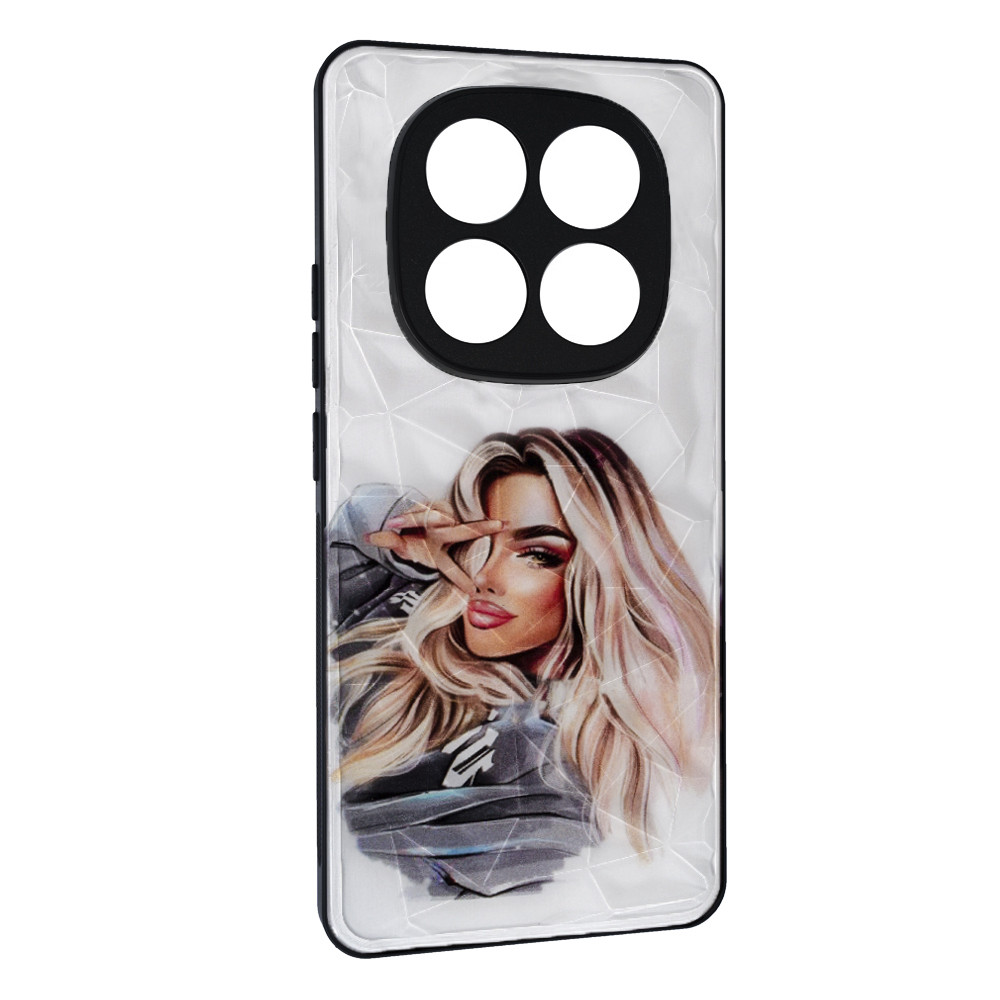 Чехол Prisma Ladies New для Xiaomi Redmi Note 14 Pro Plus (5G) Girl in a hoodie