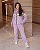 Жіночий весняний велюровий прогулянковий та домашній костюм на блискавці, фото 5