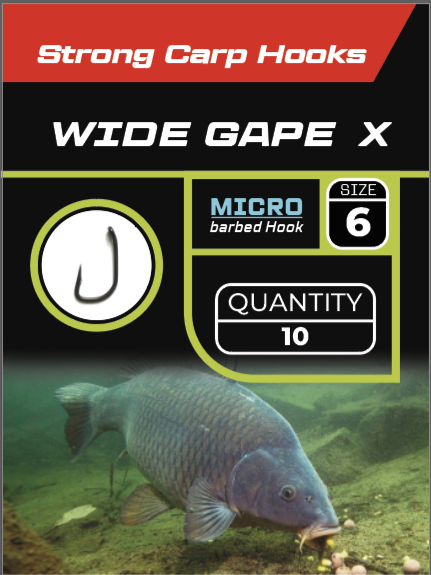 🇺🇦 Короповий гачок «Wide Gape Straight Х» √6 (посилений)🇺🇦