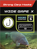 🇺🇦 Короповий гачок «Wide Gape Straight Х» √6 (посилений)🇺🇦