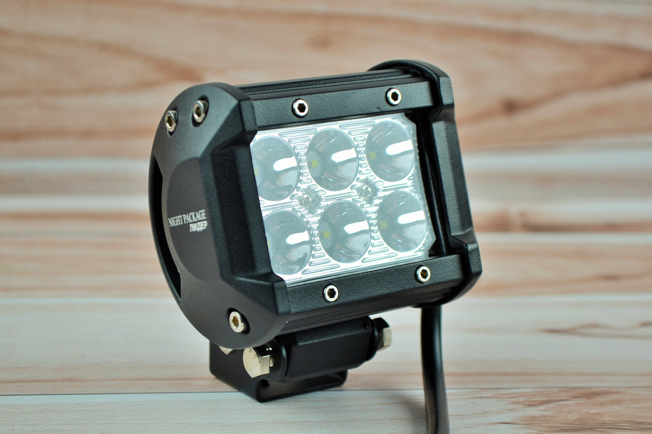 Світлодіодна LED-фара 18 Вт (світлодіоди 3w x6шт) Вузький промінь, фото 1