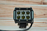 Світлодіодна LED-фара 18 Вт (світлодіоди 3w x6шт) Вузький промінь, фото 9
