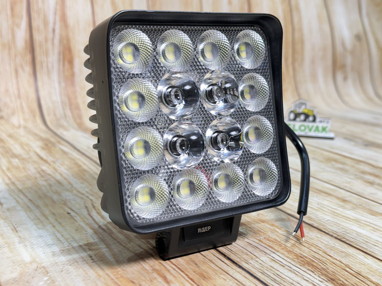 Світлодіодна LED-фара робоча 48 Вт, (3 Вт*16ламп) Комбопроменя (Повщина корпусу 6 см), фото 1