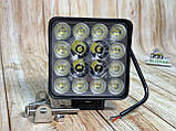 Світлодіодна LED-фара робоча 48 Вт, (3 Вт*16ламп) Комбопроменя (Повщина корпусу 6 см), фото 4