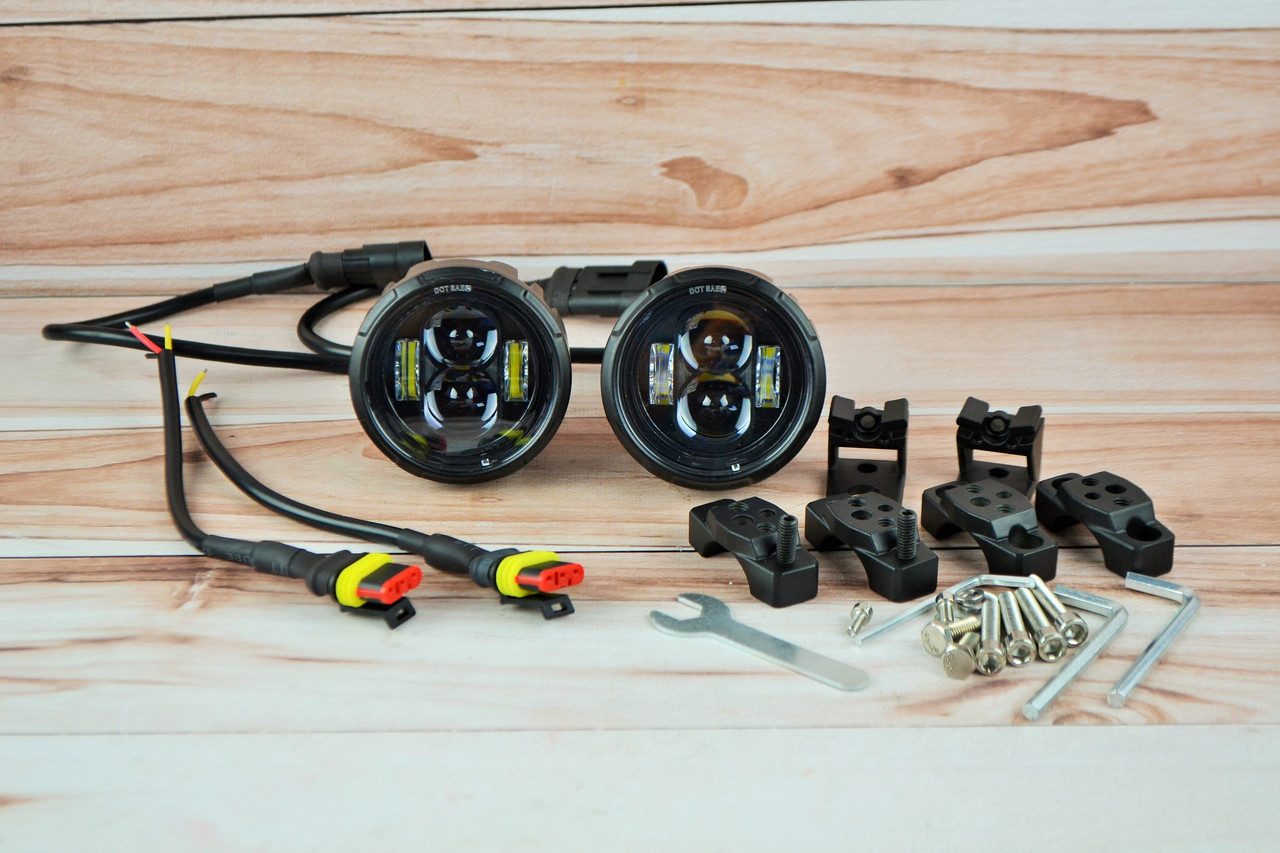 Додаткова світлодіодна LED-фара 45 два режими світла (Дальній +Ближній) Лінзована, фото 1