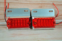 Габарит LED Червоний ліхтар + Білийслів знизу 24вольт (8.5см*5см) (1 шт.)