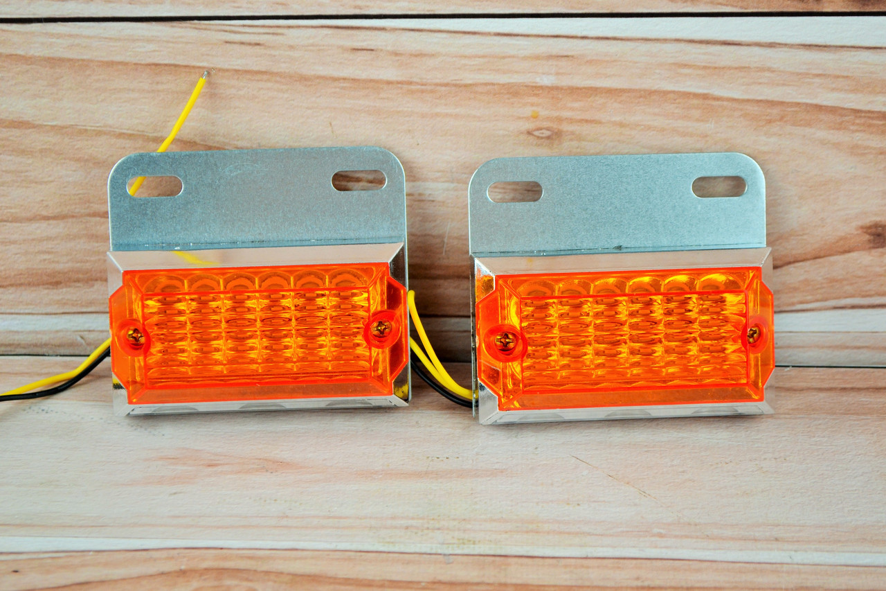 Габарит LED Жовтий ліхтар + Білий відпочинок знизу 24вольт (8.5 см*5 см) (1 шт.), фото 1