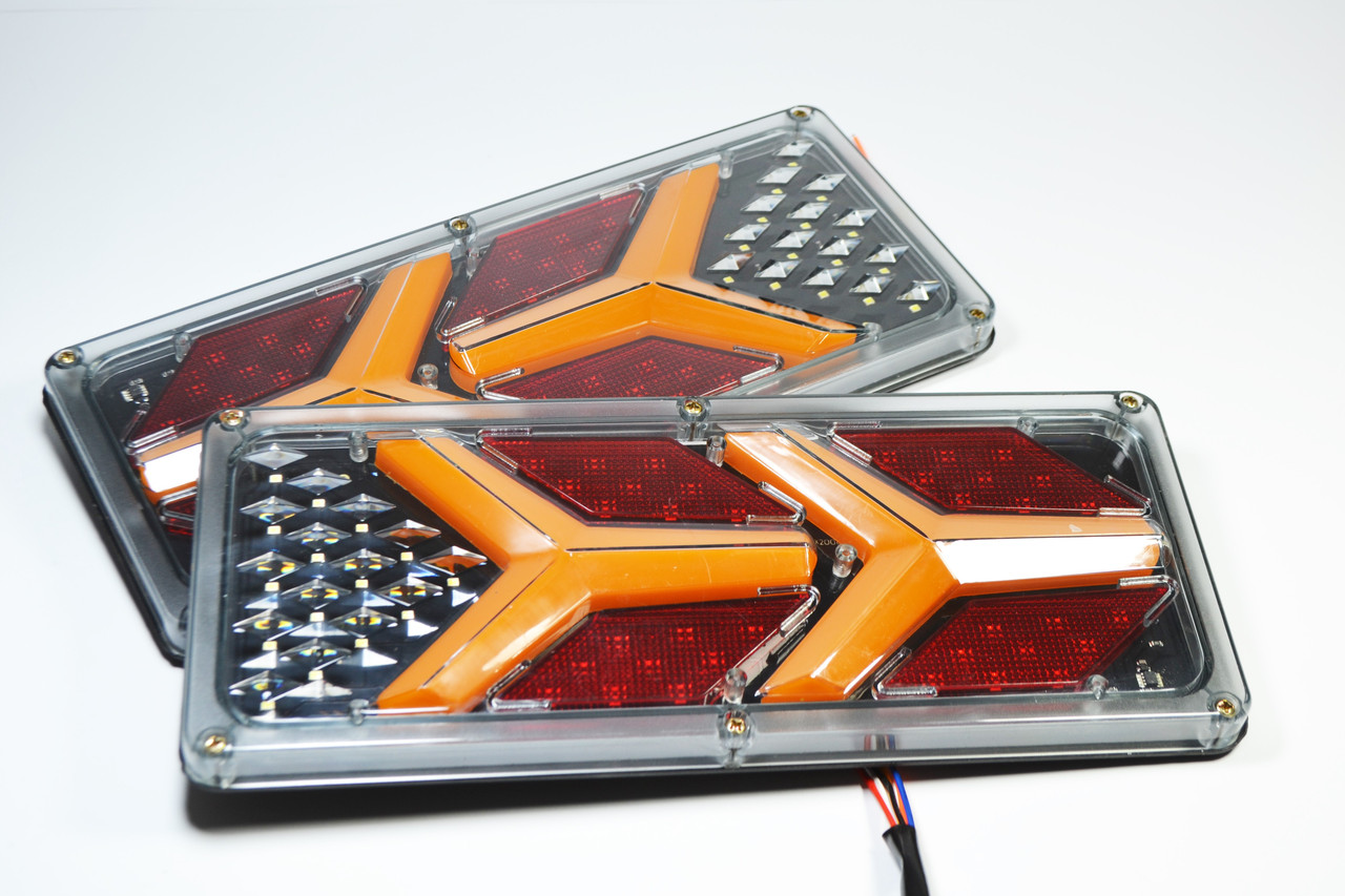 Ліхтар LED 12-24 V задній до Автомобільної техніки, вантажівок 33х13 см (Малющий поворотник) Lamborghini, фото 1