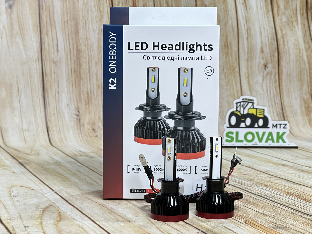 LED-лампа К2 H1 50 W EURO TUN 6000 K (2 шт.) (9-18v 50w 8000lm 6000K), фото 1