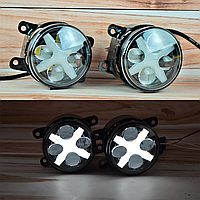 Світлодіодна протитуманна фара універсальна (45вт) 3.5 дюйма + ДХО