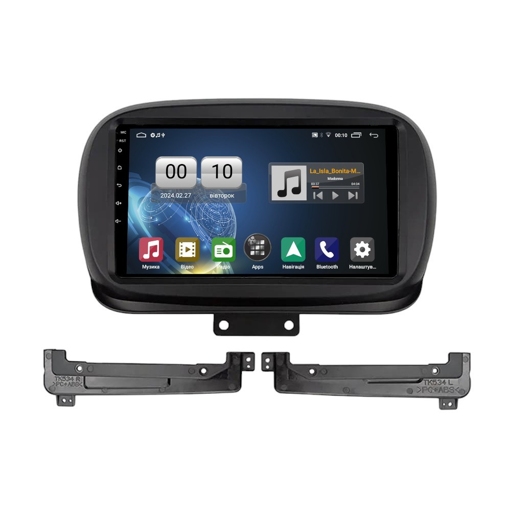 Штатна магнітола серії QIV Q1 під Fiat 500X 2014-2020 9 дюймів, фото 1