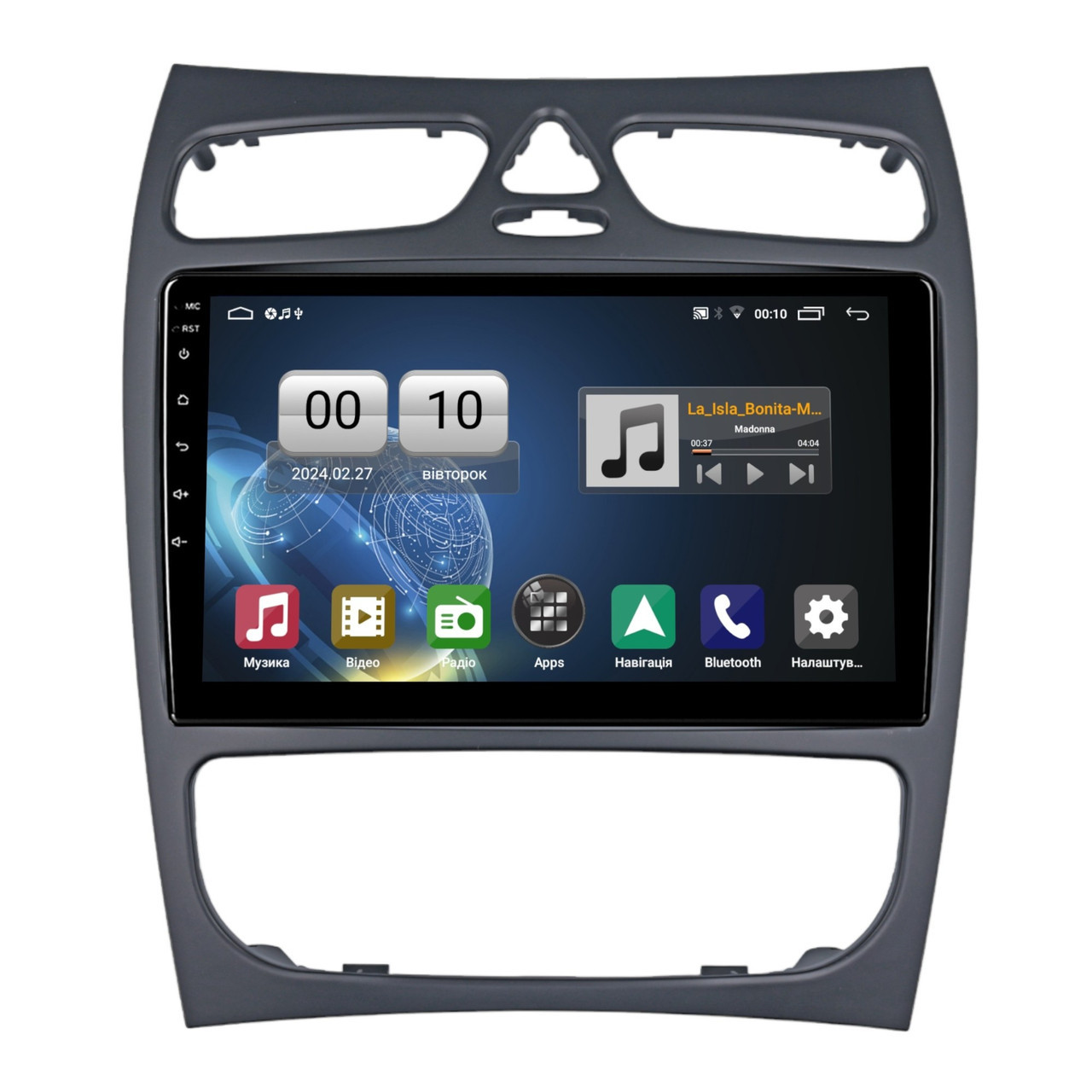 Штатна магнітола серії QIV Q1 під Mercedes Benz CLK Class C209 A209 2002-2005 (F1) (W1)9 дюймів, фото 1