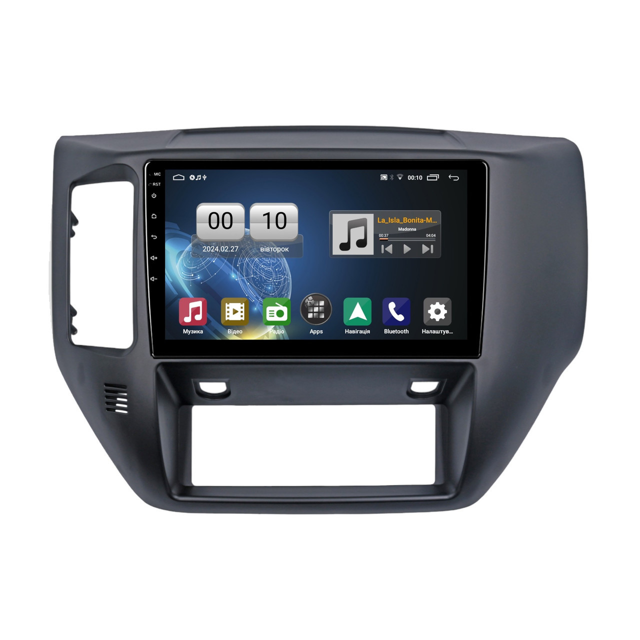 Штатна магнітола серії QIV Q1 під Nissan Patrol (Y61) 2004-2021 Safari (Y61) 2004-2007 (BLACK) (F1) 9 дюймів