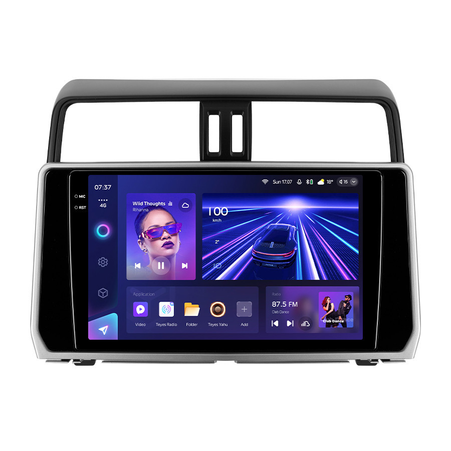 Штатна магнітола серії Teyes 2K CC3 під Toyota Land Cruiser Prado 150 2017-2018 (W2) 10 дюймів