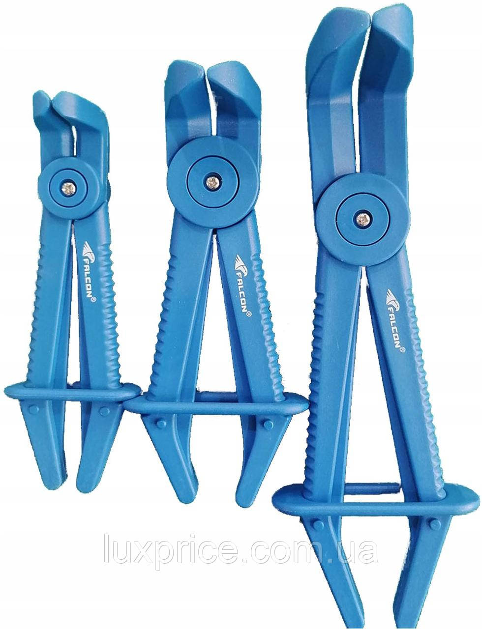 Набір для перетискання патрубків 3 од. кутові 90° Falcon F02024   Luxprice, фото 1
