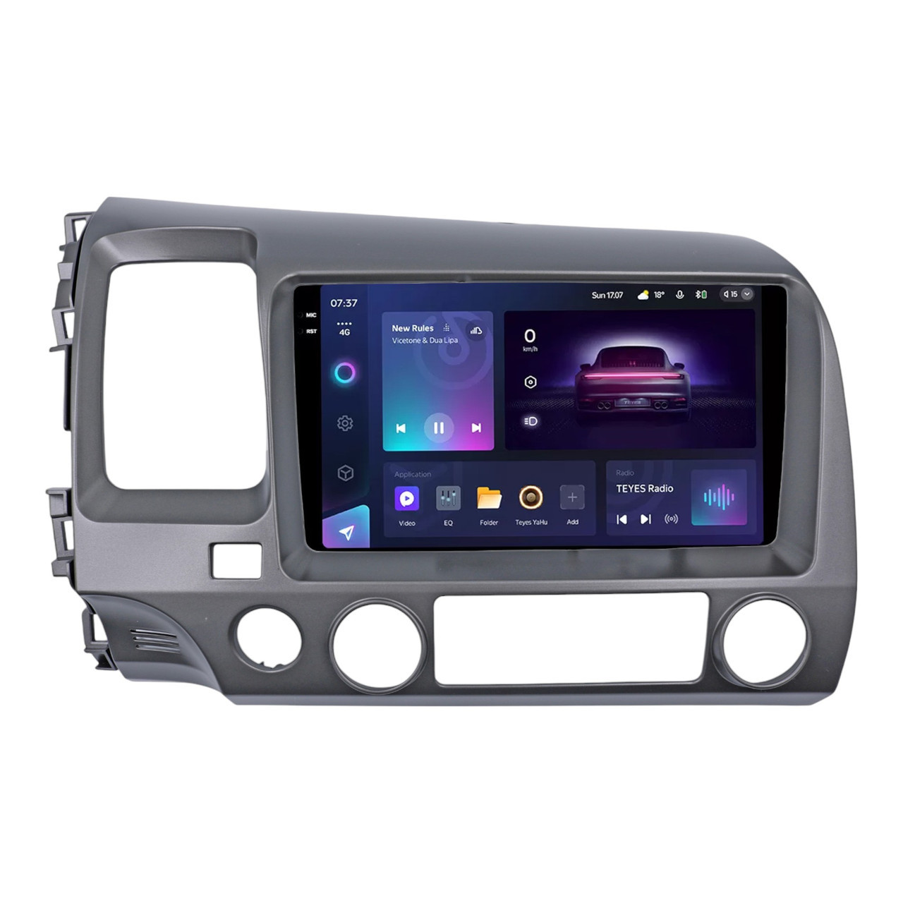 Штатна магнітола серії Teyes 2K 360 CC3 6*128Gb під Honda Civic 2007-2011 9 дюймів