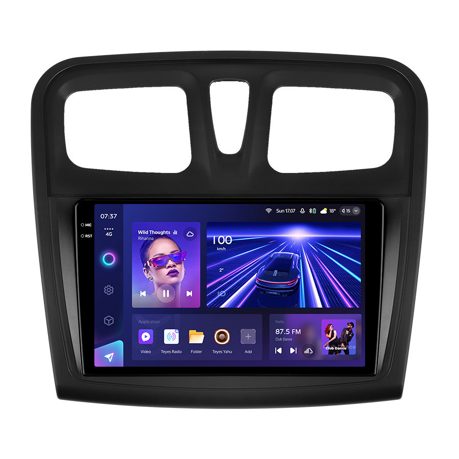 Штатна магнітола серії Teyes 2K 360 CC3 6*128Gb під Renault Logan 2 2012-2019 Sandero 2 2014-2019 (F1) (W1) 9
