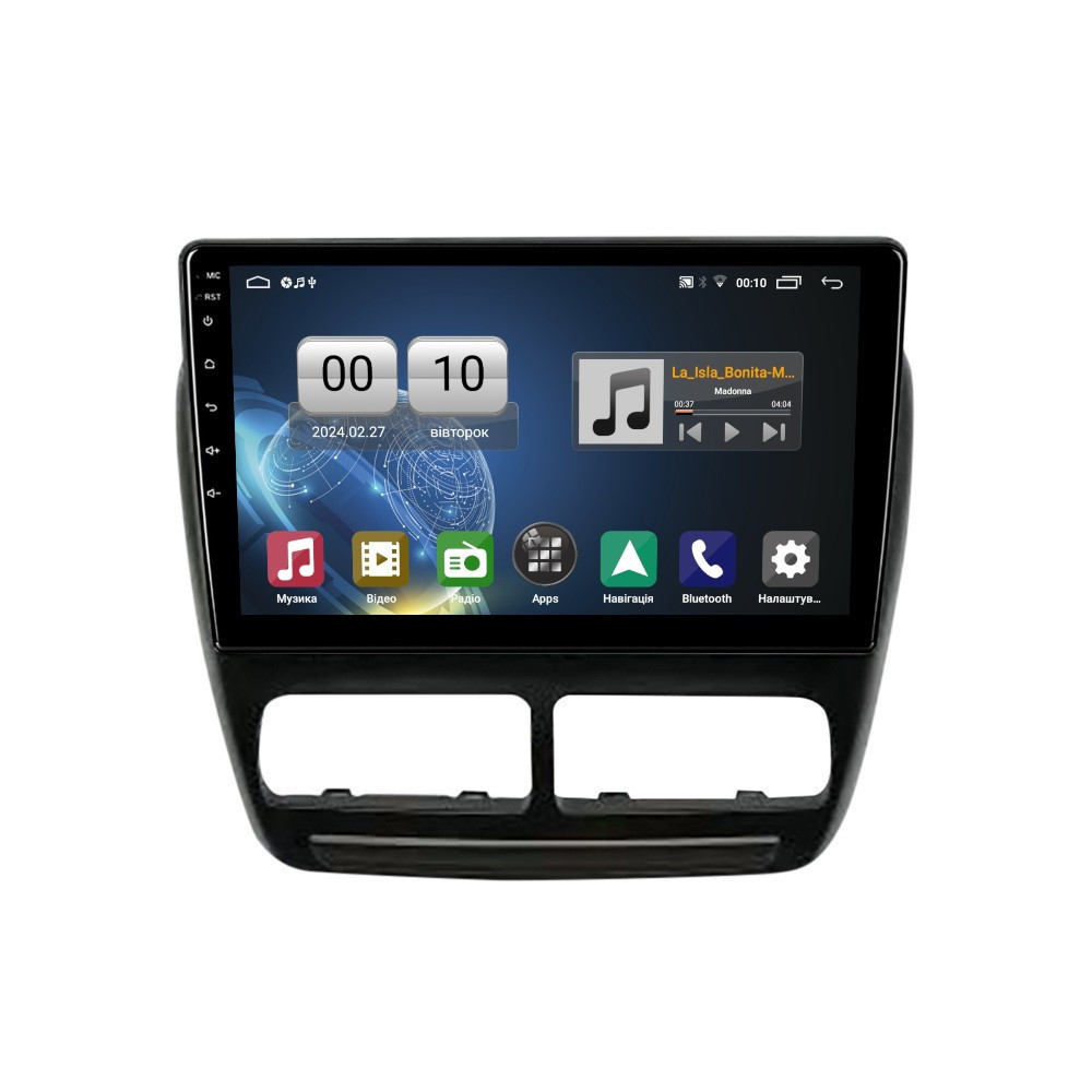 Штатна магнітола серії QIV Q1 під Fiat Doblo 2010-2015 9 дюймів