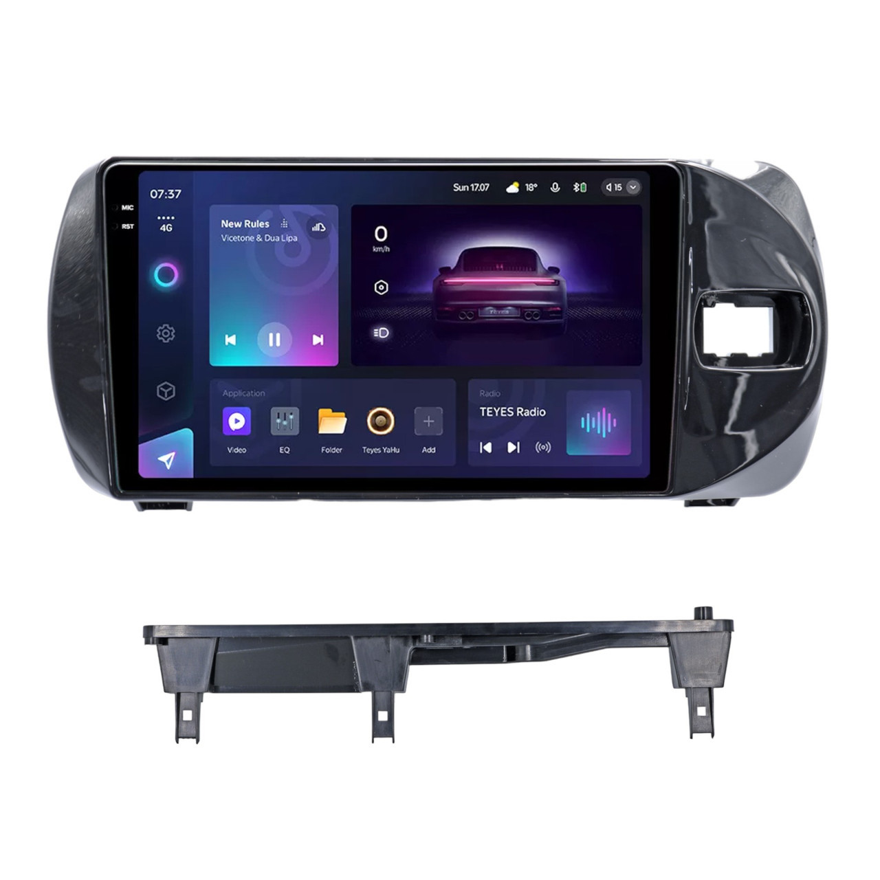 Штатна магнітола серії Teyes 2K 360 CC3 6*128Gb під Toyota Vitz 2015-2020 (W2) 9 дюймів