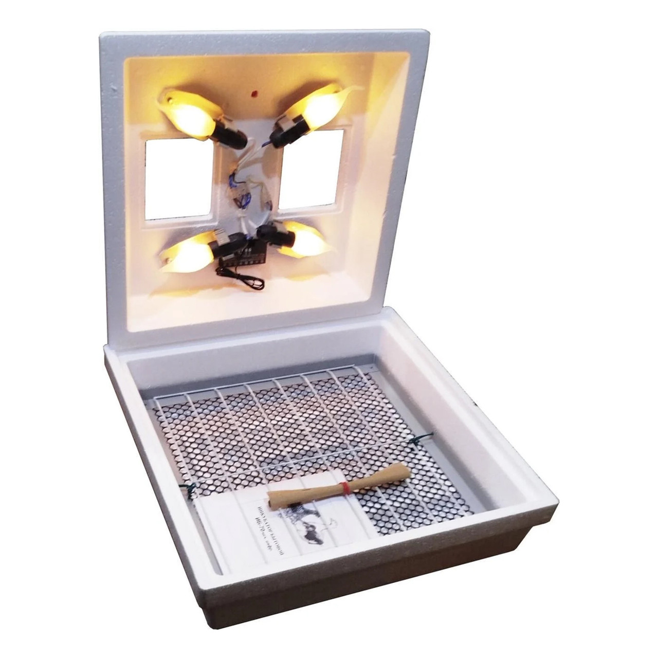 Інкубатор для яєць механічний ламповий на 70 яєць Наседка ІБМ-70 литий корпус з цифровим терморегулятором