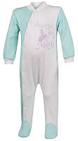 Комбінезон дитячий для дівчинки "Красива як мама" Gabbi демісезонний р. 74 ментоловий