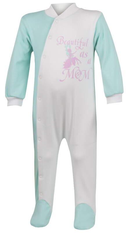 Комбінезон дитячий для дівчинки "Красива як мама" Gabbi демісезонний р. 80 ментоловий