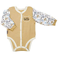 Напівкомбінезон дитячий для хлопчика "Ведмежата" Gabbi BD-MM демісезон р. 62 бежевий