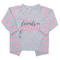 Джемпер дитячий для дівчинки "Кішечки" Gabbi DG-06-18 двонитка з начісом зима р. 80 рожевий