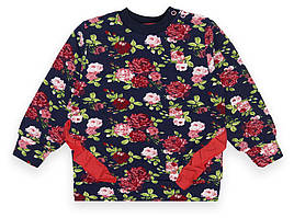 Джемпер дитячий для дівчинки "Зайка" Gabbi двонитка демісезонний р. 86 червоні троянди