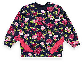 Джемпер дитячий для дівчинки "Зайка" Gabbi двонитка демісезонний р. 92 рожеві троянди