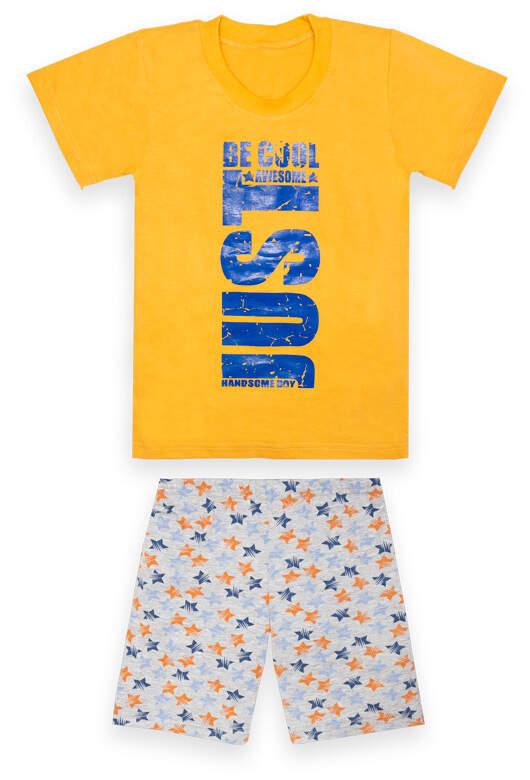 Піжама дитяча для хлопчика "Be cool " Gabbi PGM-22-4 літо р.140 помаранчевий/сірий
