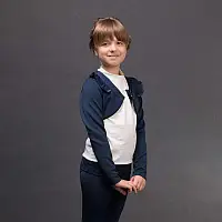 Болеро дитяче для дівчинки "Шик" Gabbi демісезонне р.128 синій