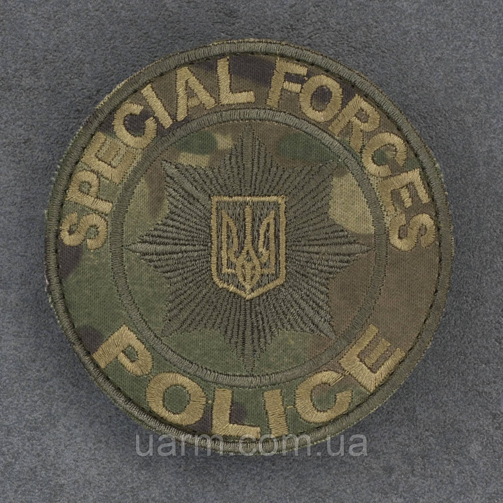 Шеврон НПУ Поліція Police Special Forces мультикам, фото 1