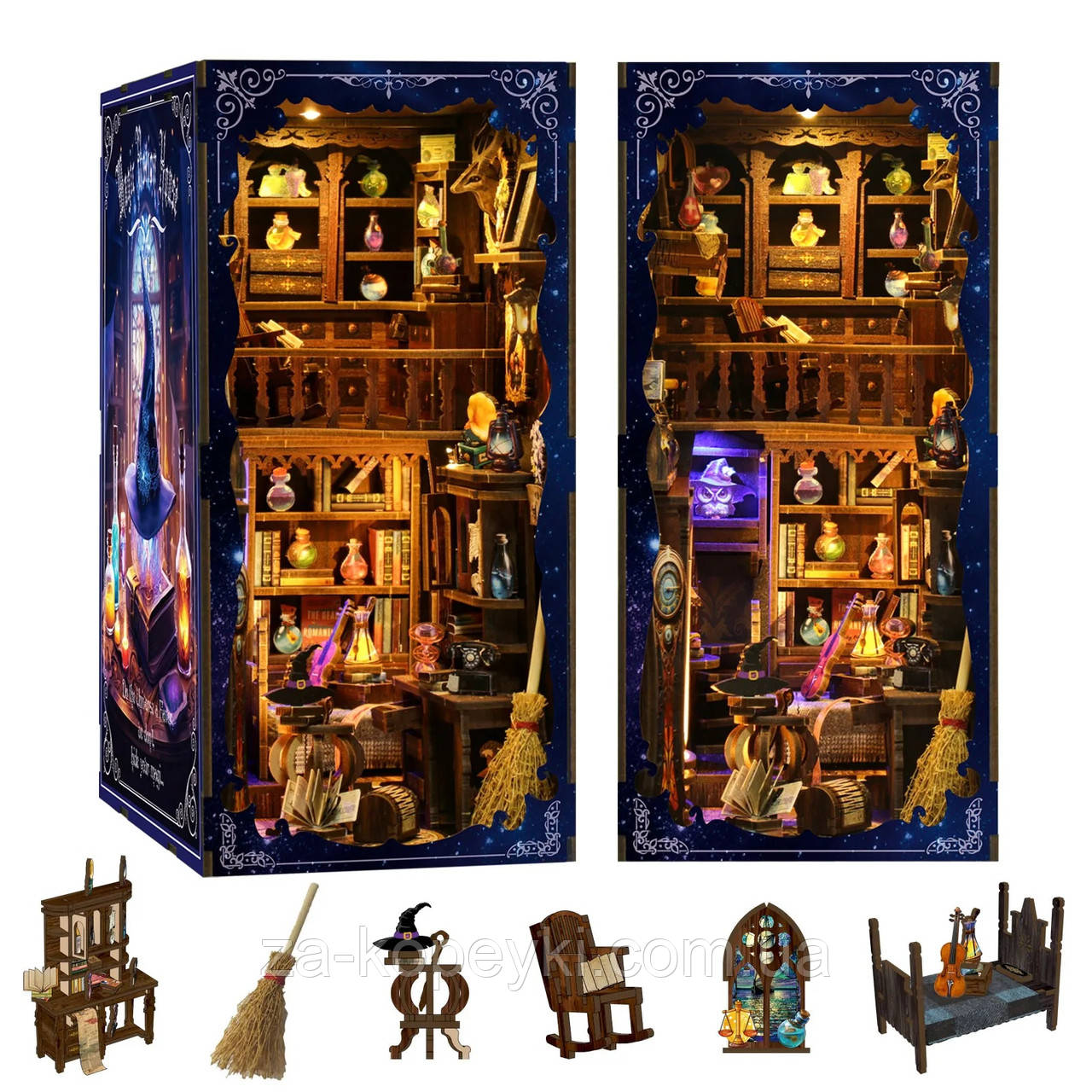 Бук Нук Будинок чарівного зілля конструктор Book Nook Magic Potion House BV02-011