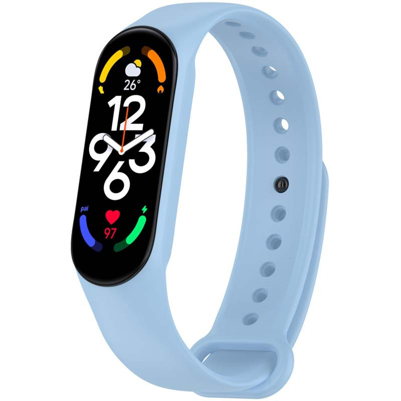 Силіконовий ремінець для Xiaomi Mi Band 7/6/5/4/3 Блакитний / Light Blue