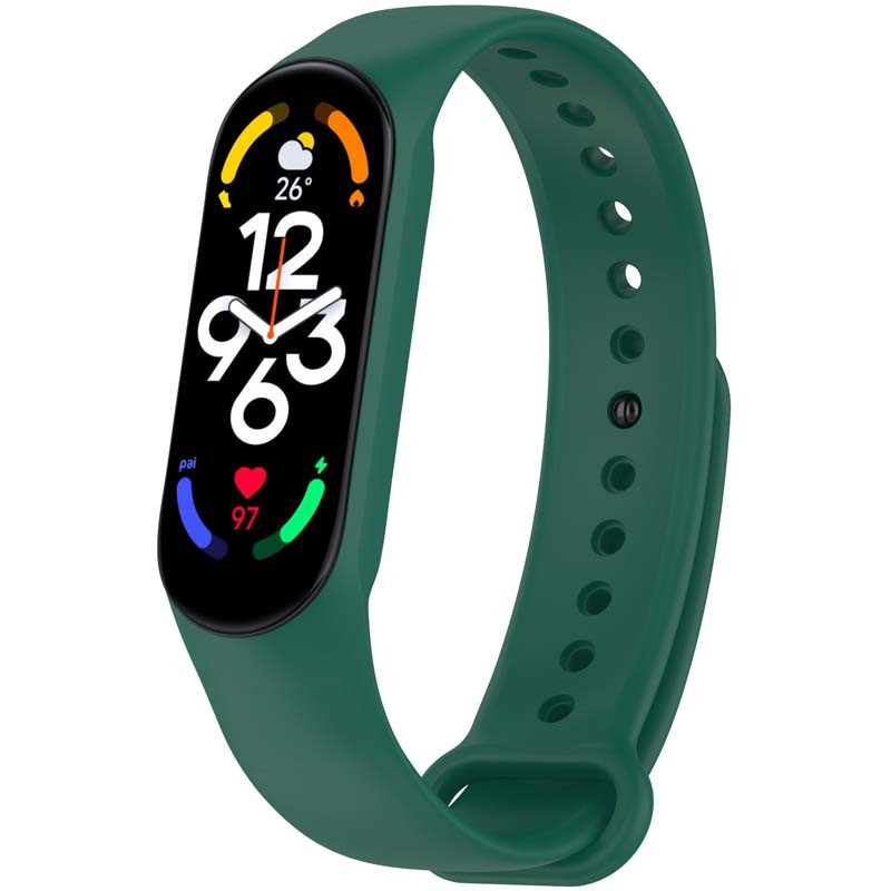 Силіконовий ремінець для Xiaomi Mi Band 7/6/5/4/3 Зелений / Pine Needle