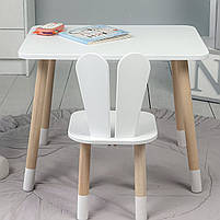 Дитячий прямокутний столик 46х60х45, трюмо для дитячої кімнати, стіл у дитячу, білий, фото 9