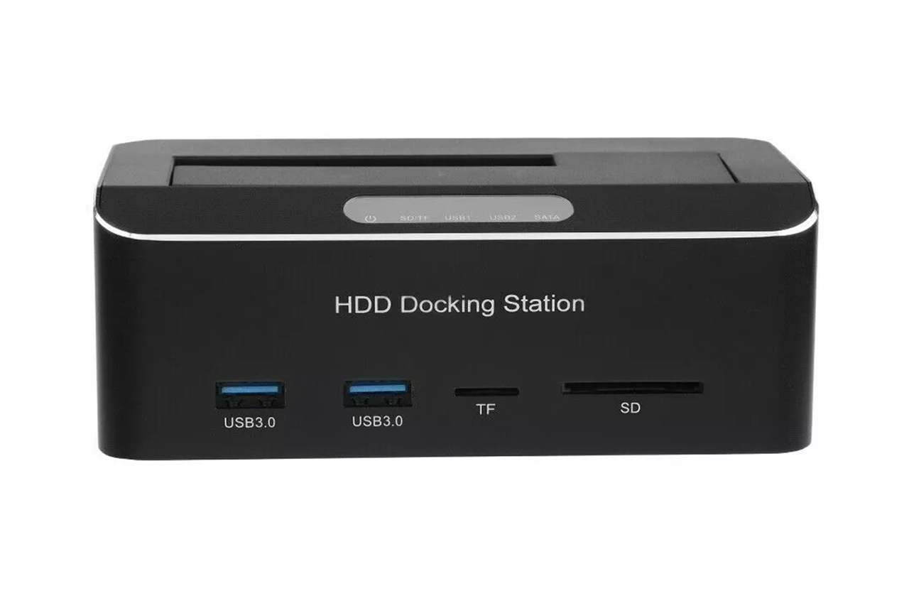Док станція E-Elei RSH-338 для HDD SSD 2.5" 3.5" SATA III USB3.0 з хабом і картридером