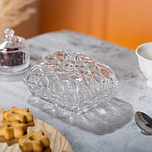 Скляна маслянка з кришкою 16,5х10,5х8 см, фото 3