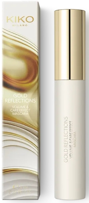 Туш для об'єму вій водостійка Kiko Milano Gold Reflections Volume & Care Effect, фото 1