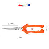 Секатор-ножиці 245 мм Sagawata, садові подовжені з неіржавкої сталі, фото 9