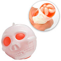Іграшка антистрес Череп Гуманоїда з хробаками (білий з червоним) 1432054