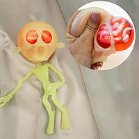 Іграшка антистрес Скелет гуманоїда з хробаками (світлонакопичувальний) 1478617