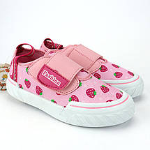 11157B Дитячі кеди для дівчинки рожеві на липучках Tom.m, фото 3