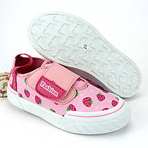 11157B Дитячі кеди для дівчинки рожеві на липучках Tom.m, фото 4
