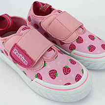 11157B Дитячі кеди для дівчинки рожеві на липучках Tom.m, фото 5