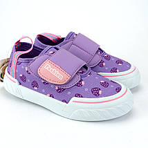 11157K Кеди для дівчаток бузкові на липучках Tom.m, фото 3