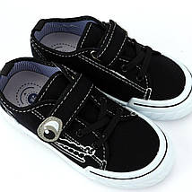 11155D Чорні кеди для хлопчика з липучками Tom.m, фото 4