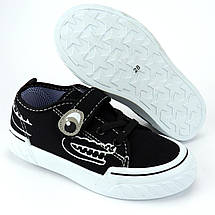 11155D Чорні кеди для хлопчика з липучками Tom.m, фото 5