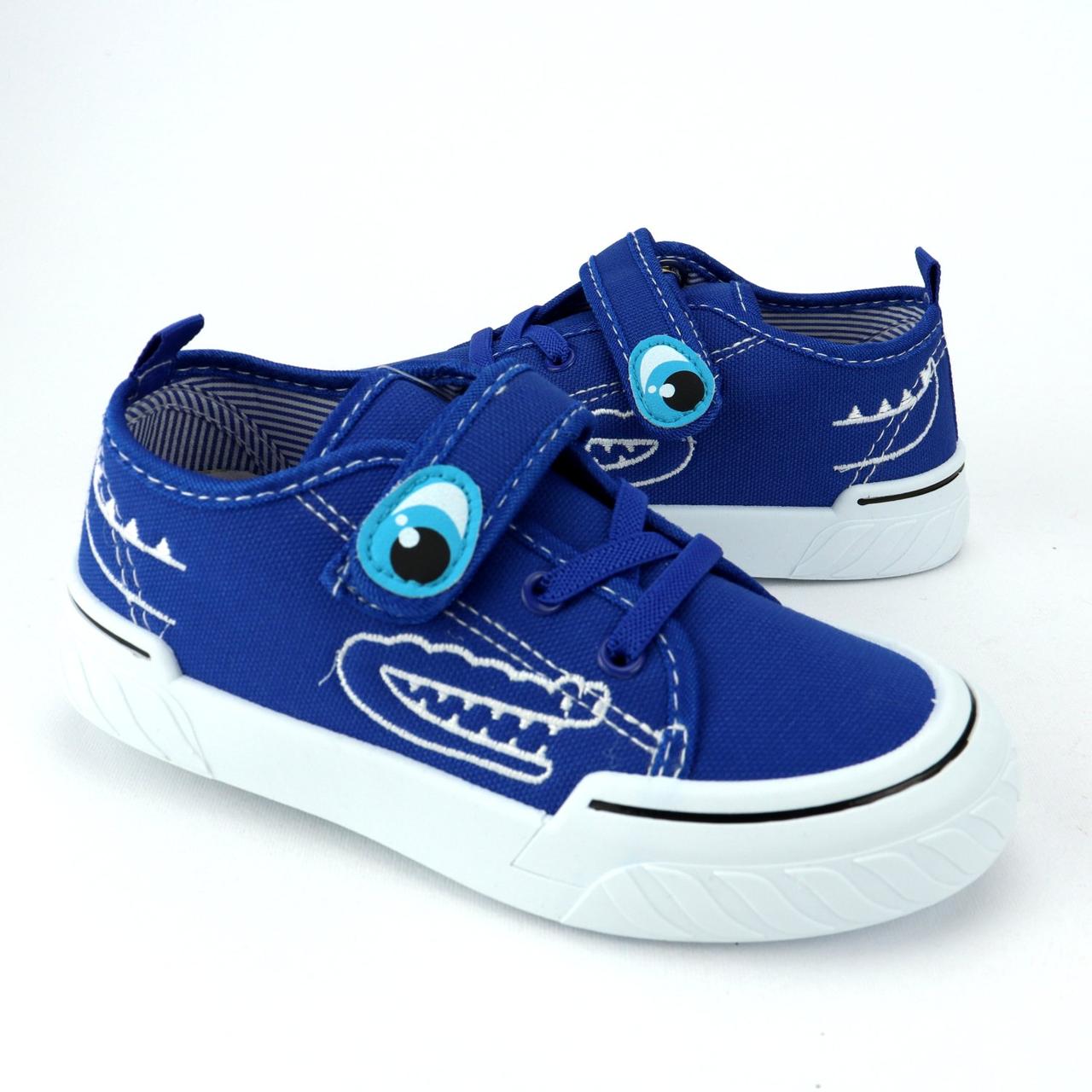 11155F Дитячі кеди для хлопчика синього кольору з липучками Tom.m